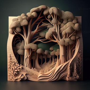 3D model st fantasy forest (STL)